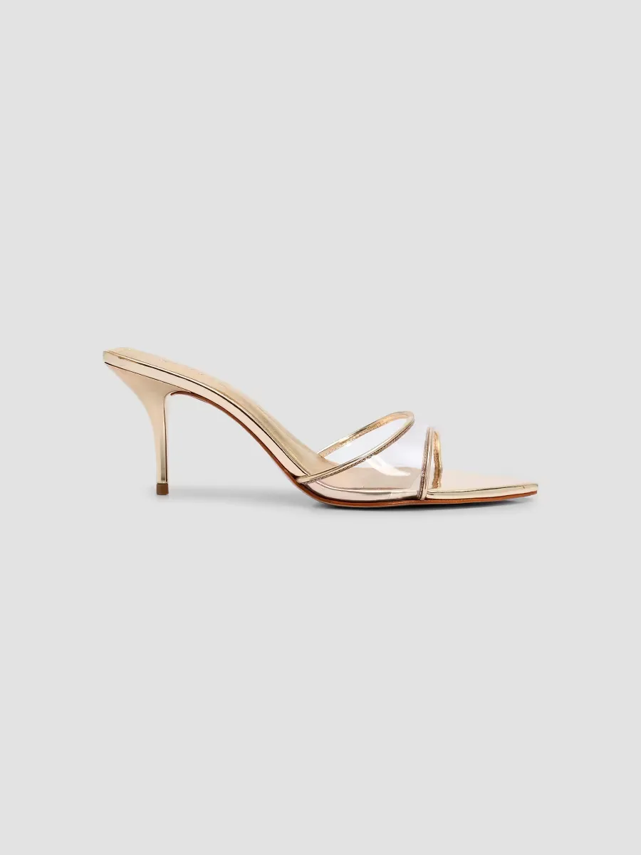 Elodie Vinyl 75MM Leather Slip-On Sandals