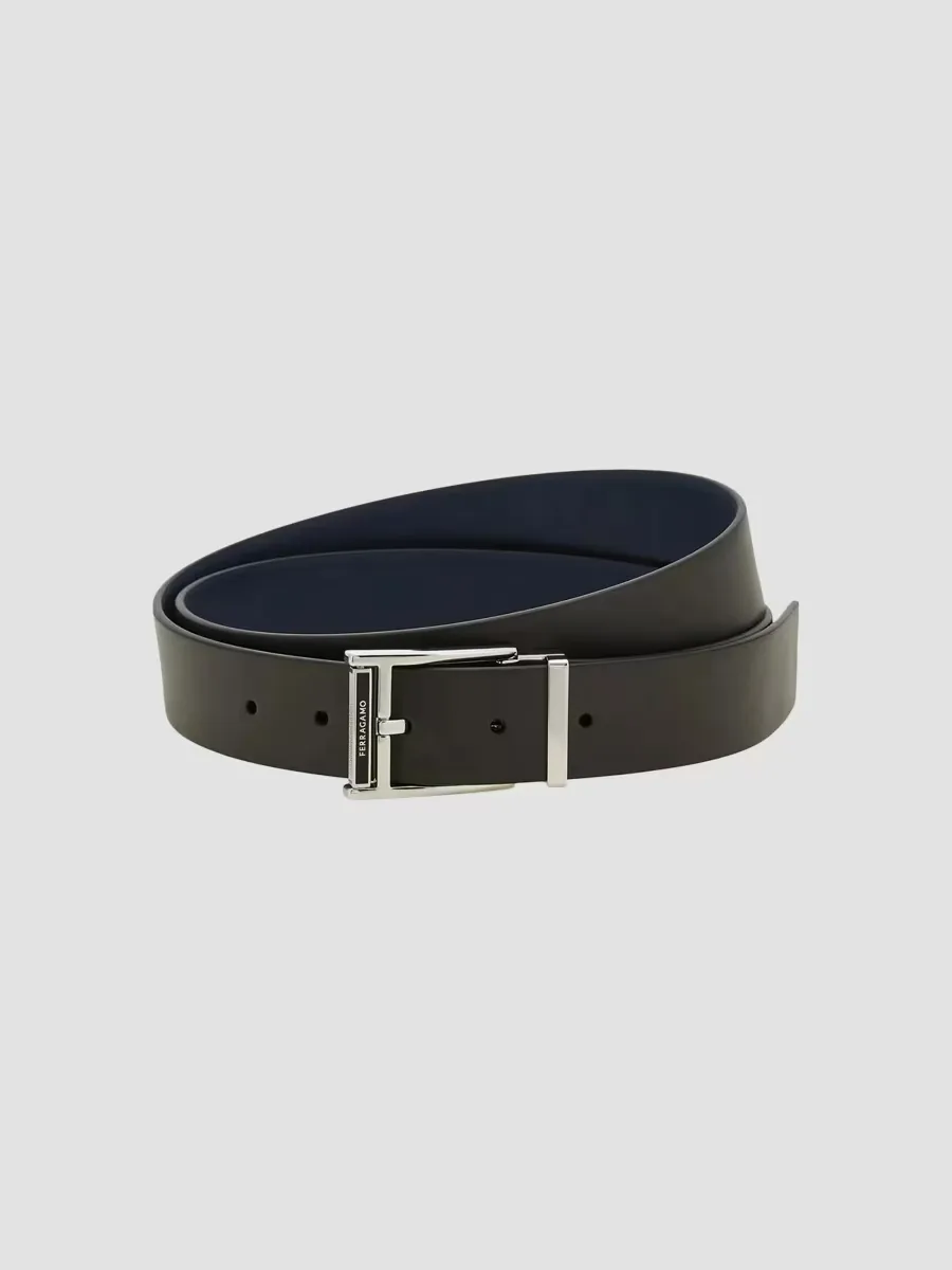 Reversible Double Adjustable Leather Belt by Ferragamo