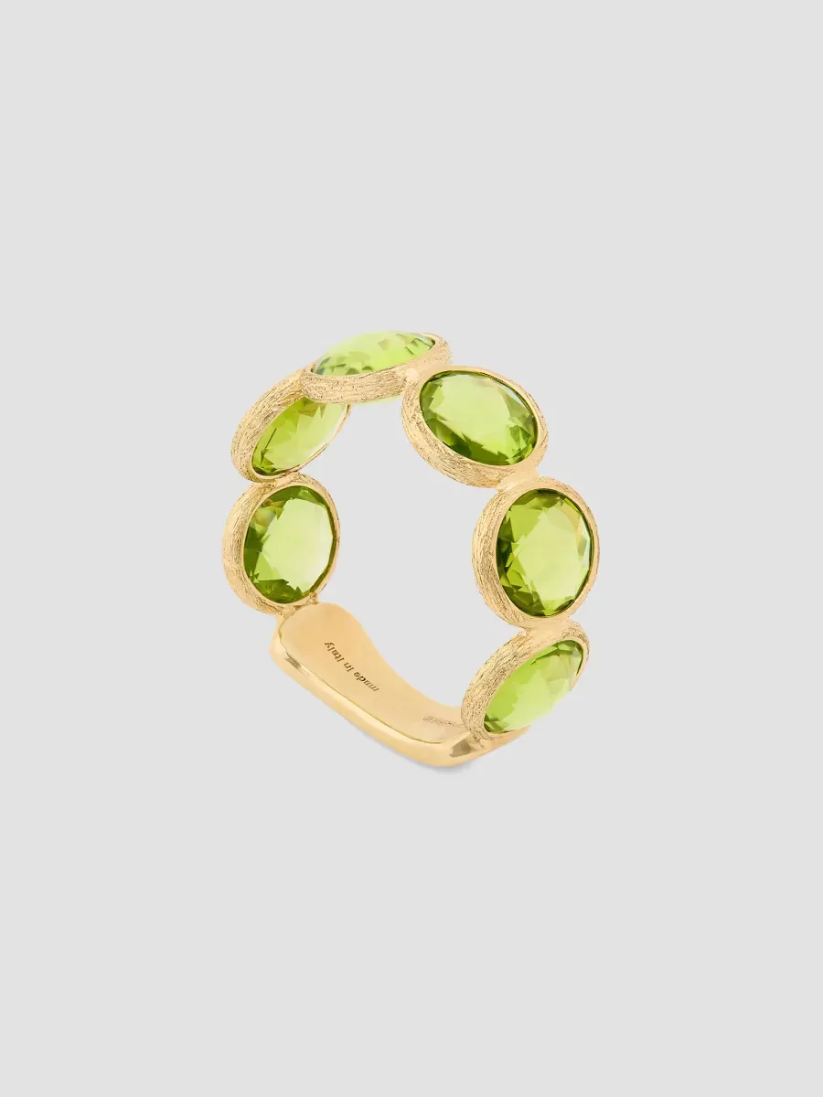 Jaipur Color 18K Yellow Gold Peridot Bezel Ring by Marco Bicego