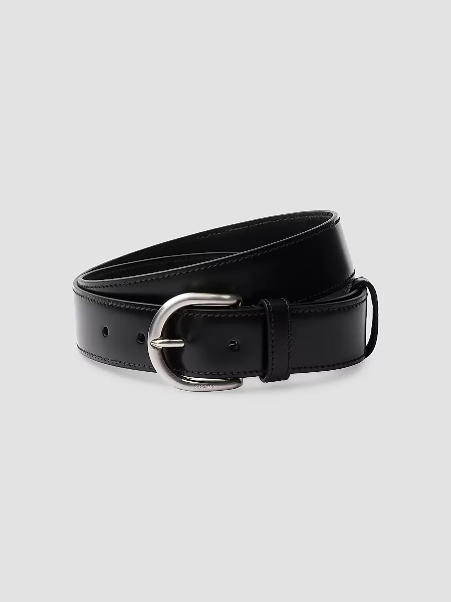 Leather Belt by Prada