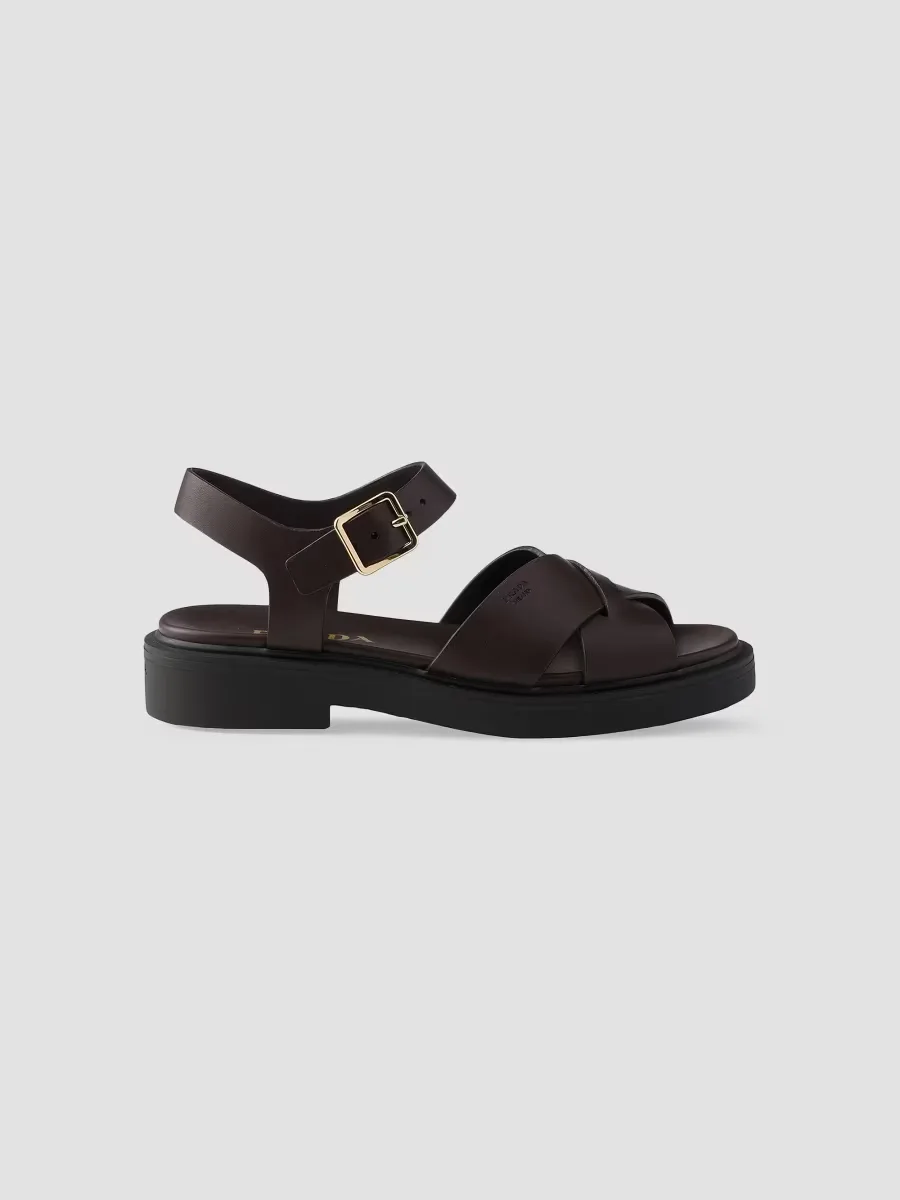 Leather Sandals by Prada