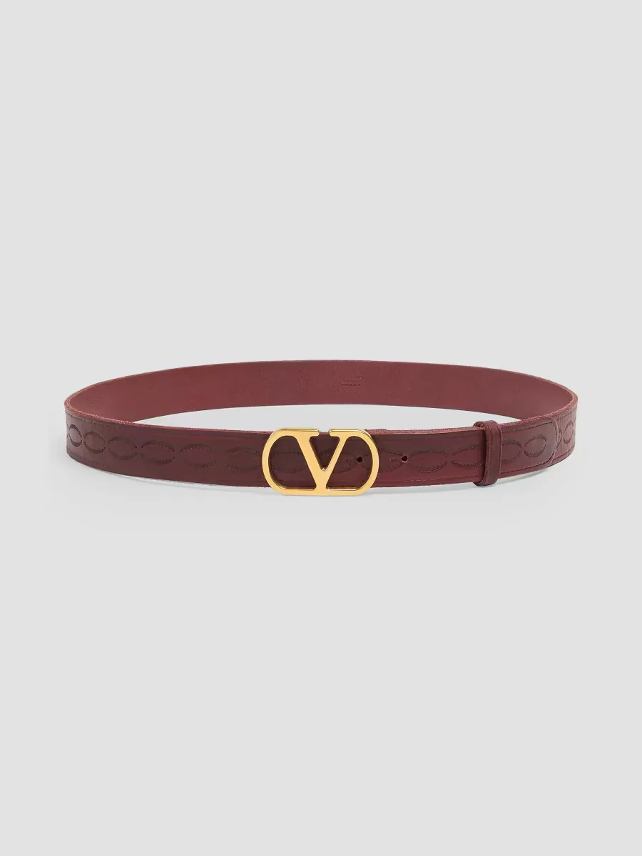 VLogo Signature Calfskin Belt 30MM by Valentino