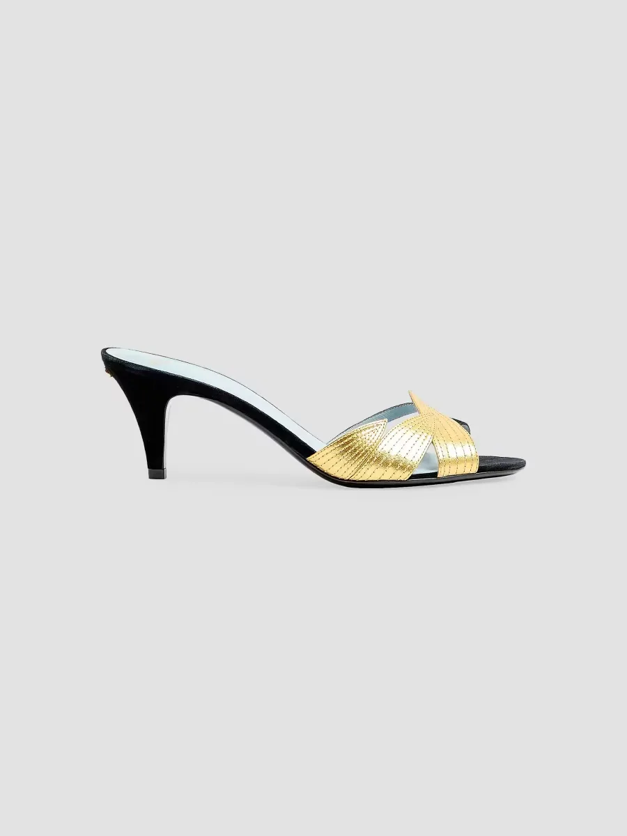 Foliefoliage Suede 85MM Sandals by Valentino