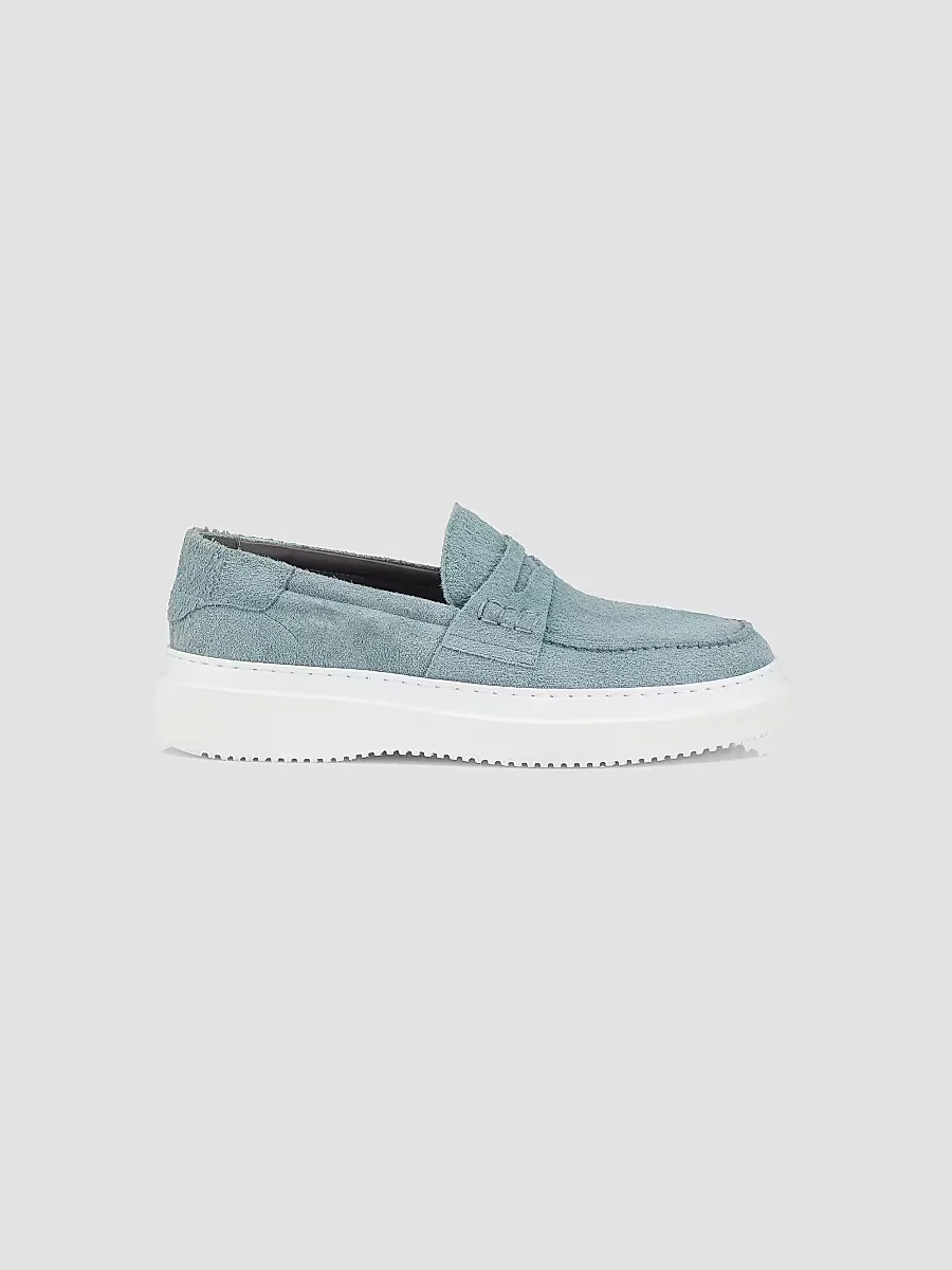 Summer Vibes Suede Platform Penny Loafers by Pollini