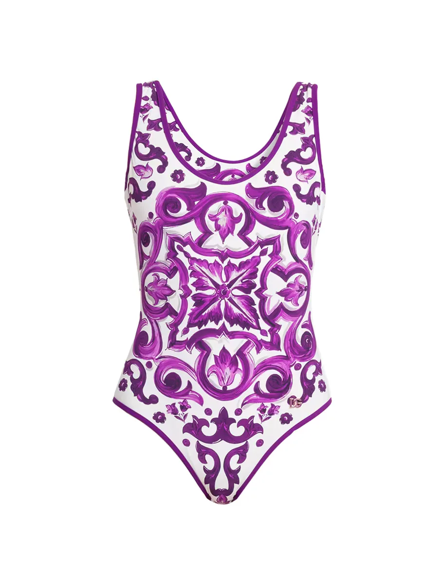 Maiolica One-Piece Swimsuit by Dolce & Gabbana