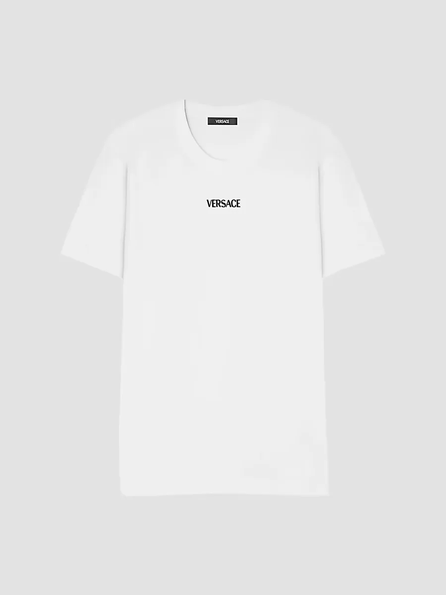 Logo Embroidered Cotton Crewneck T-Shirt