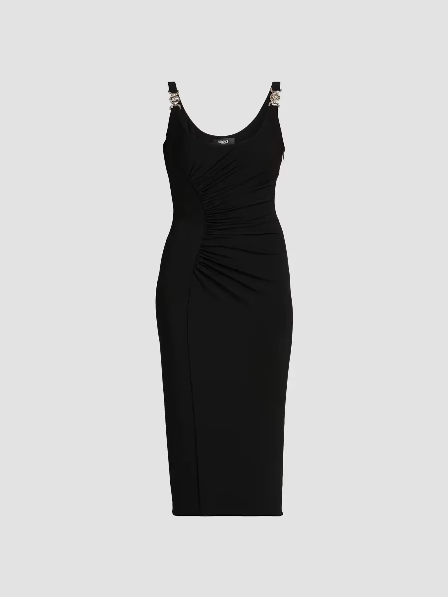 Stretch Crepe Jersey Bodycon Midi-Dress