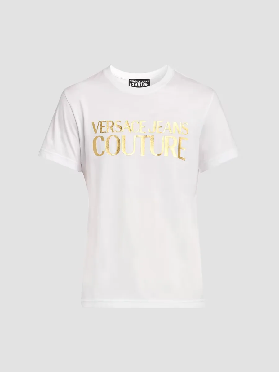 Versace Jeans Couture Logo Stretch-Cotton Crewneck T-Shirt by Versace Jeans Couture