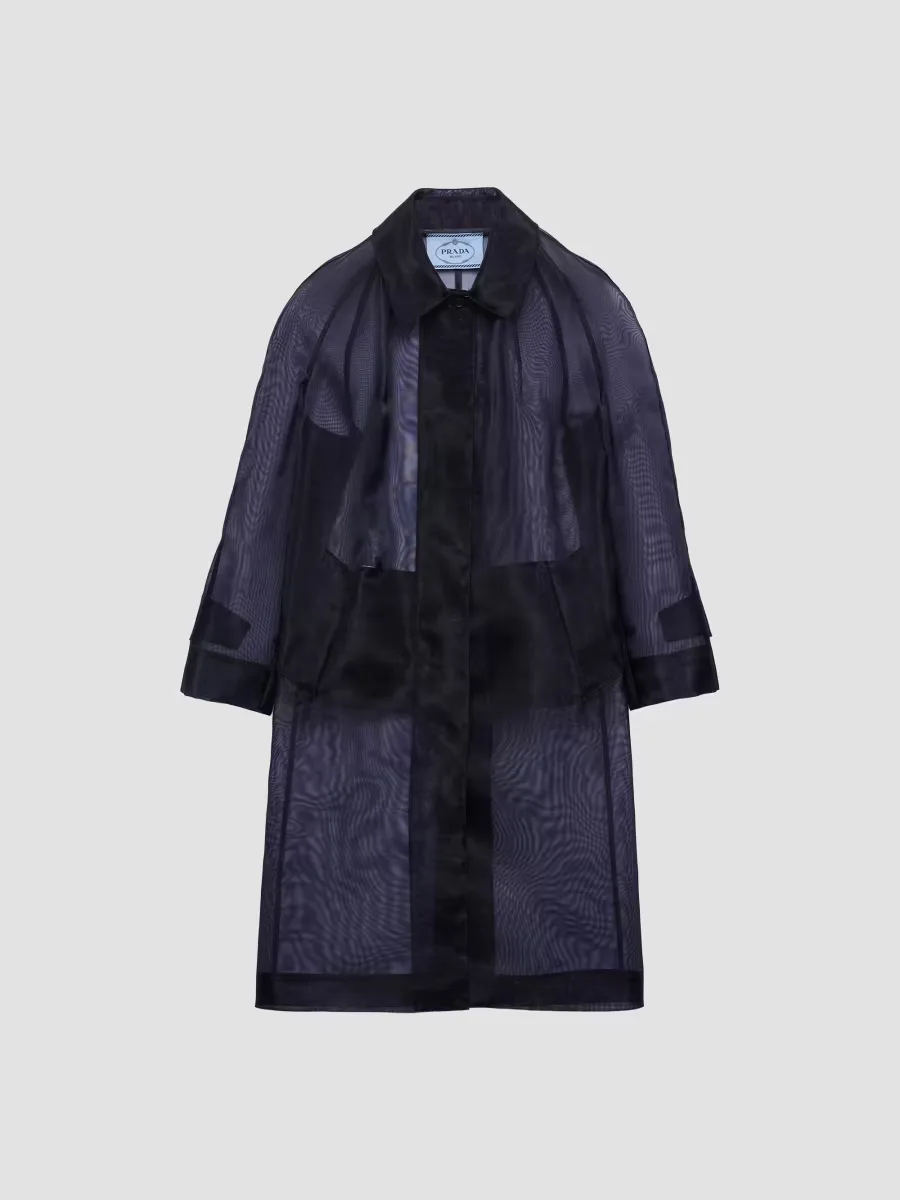 Single-Breasted Crinoline Coat by Prada