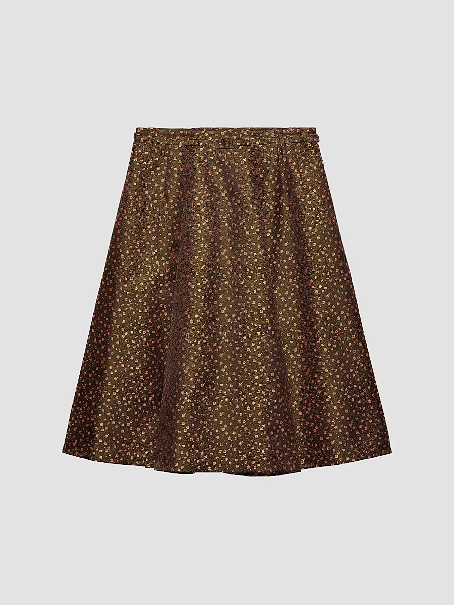 Jacquard Duchesse Skirt by Prada