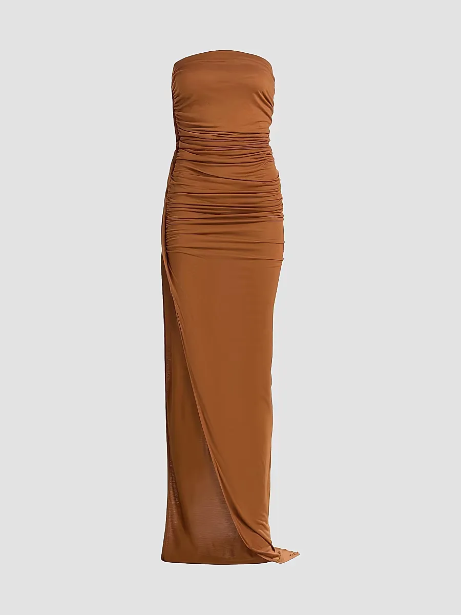 Edfu Jersey Strapless Gown