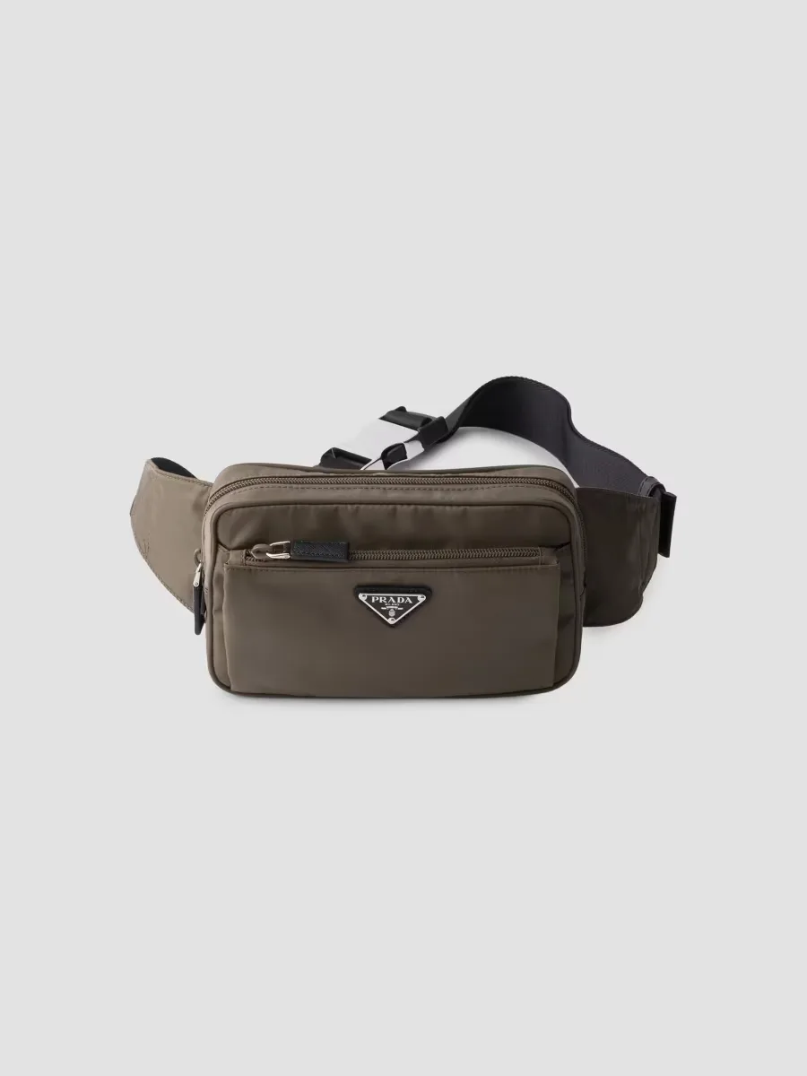 Re-Nylon and Saffiano Leather Belt Bag by Prada