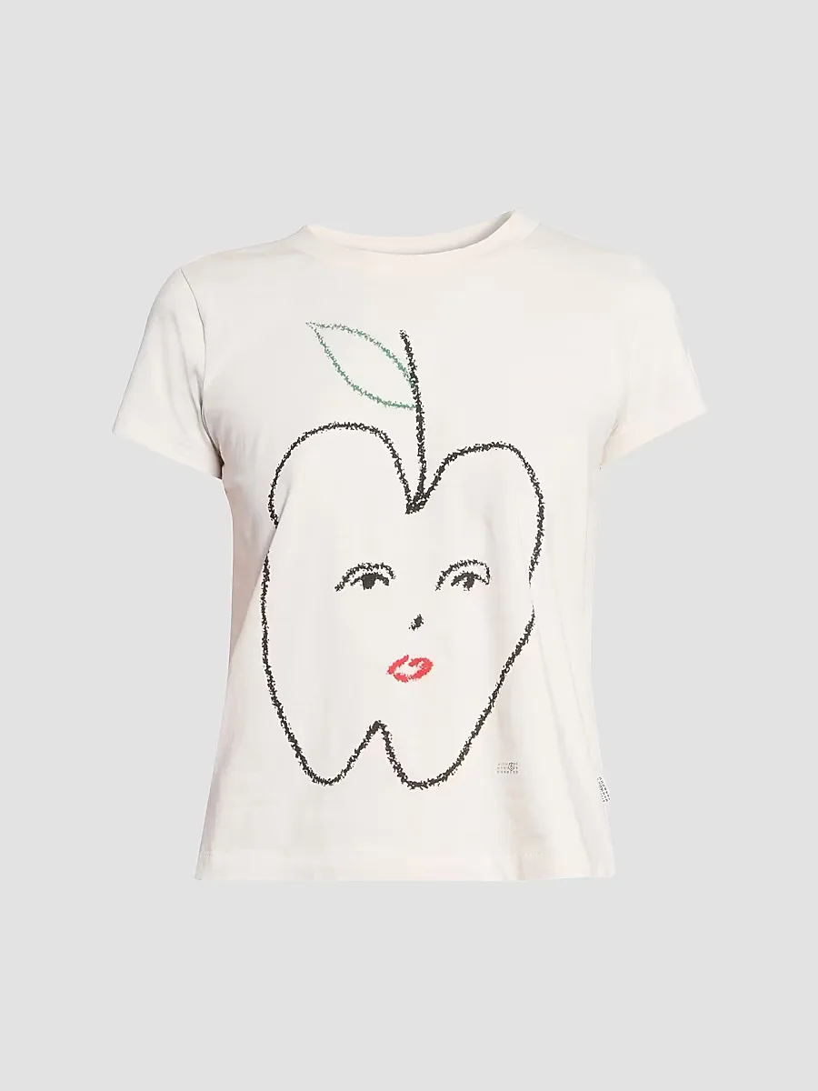 MM6 Maison Margiela Graphic Cotton Jersey T-Shirt by Maison Margiela