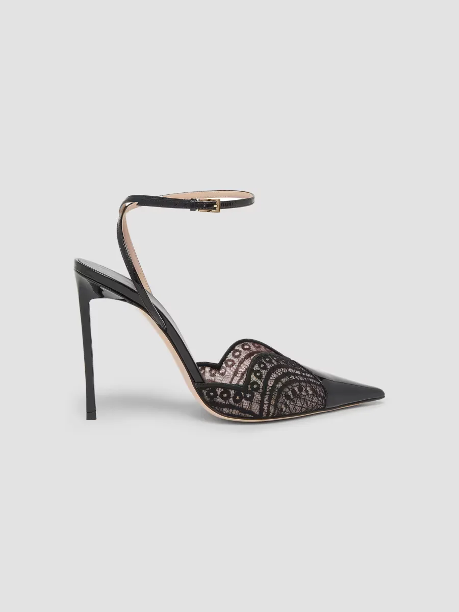 105MM Patent Leather & Lace Pumps by Tom Ford
