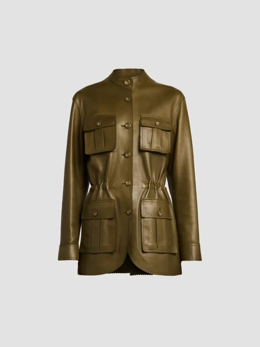 Leather Tailored Safari Jacket by Tom Ford