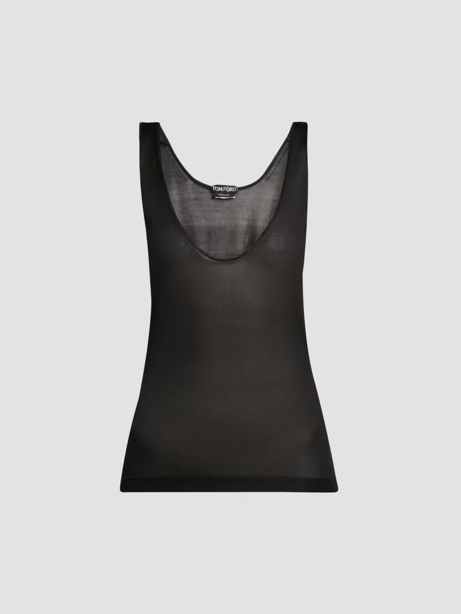 Sheer Scoop Neck Tank Top by Tom Ford
