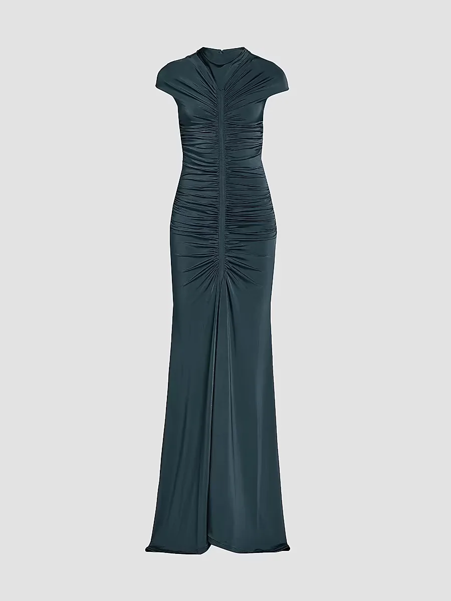 Giorgio Armani Ruched Jersey Gown