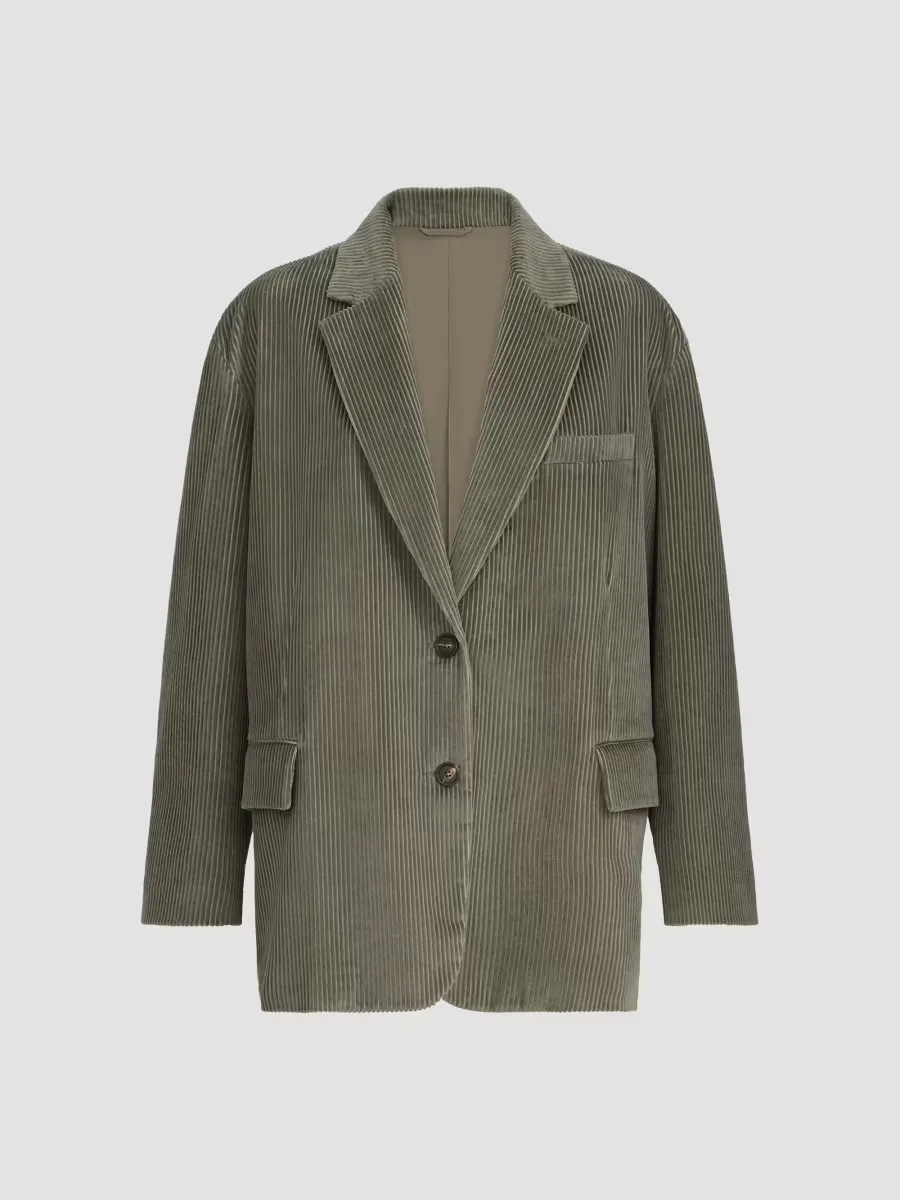 Cotton Corduroy Blazer with Monili by Brunello Cucinelli
