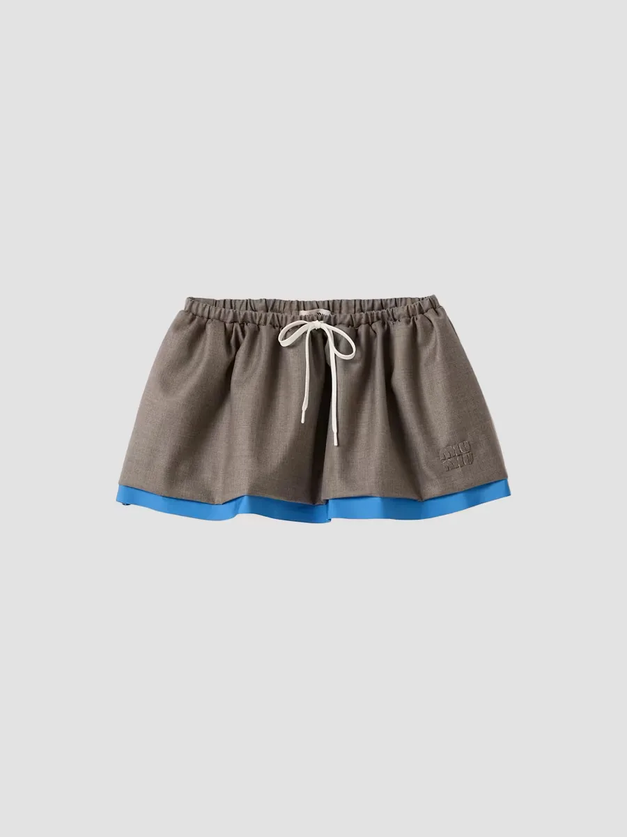 Gabardine Mini-Skirt