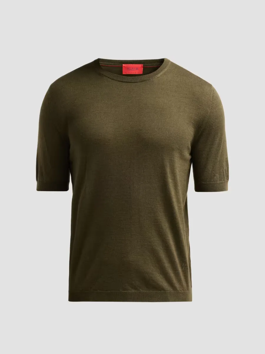 Cashmere-Silk Dressy T-Shirt by Isaia