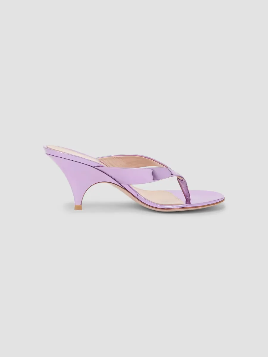 70MM Patent Leather Sandals by Gianvito Rossi