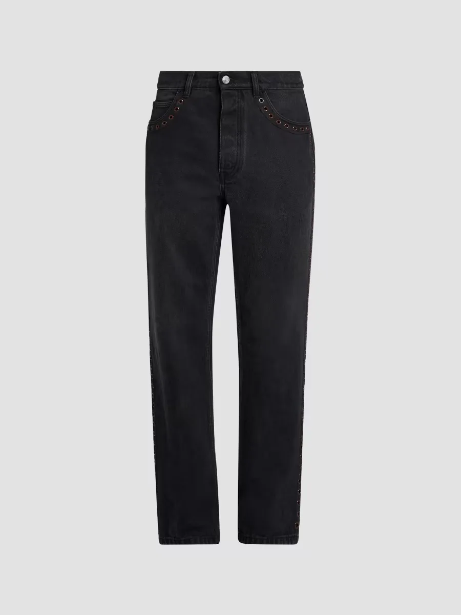 Grommet-Trimmed Straight-Leg Jeans by Marni