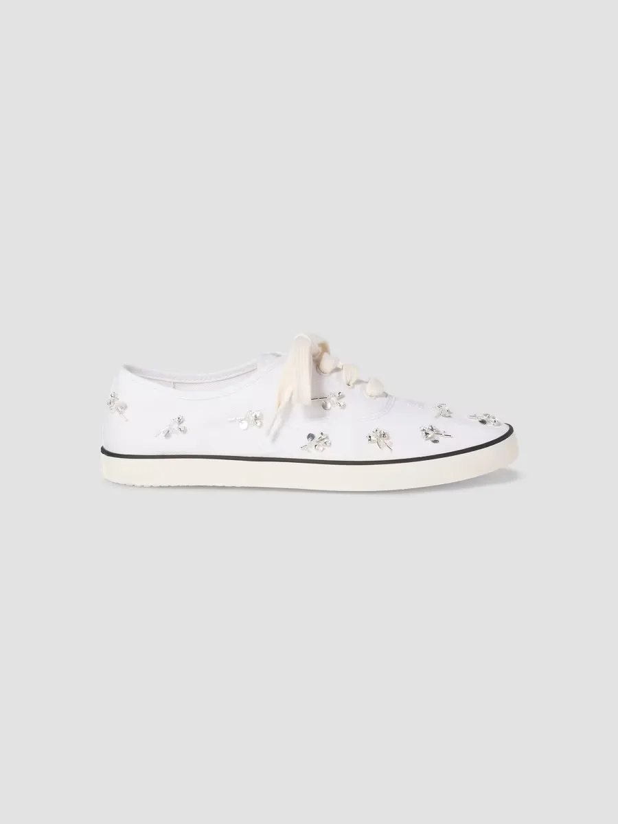 Embroidered Drill Sneakers