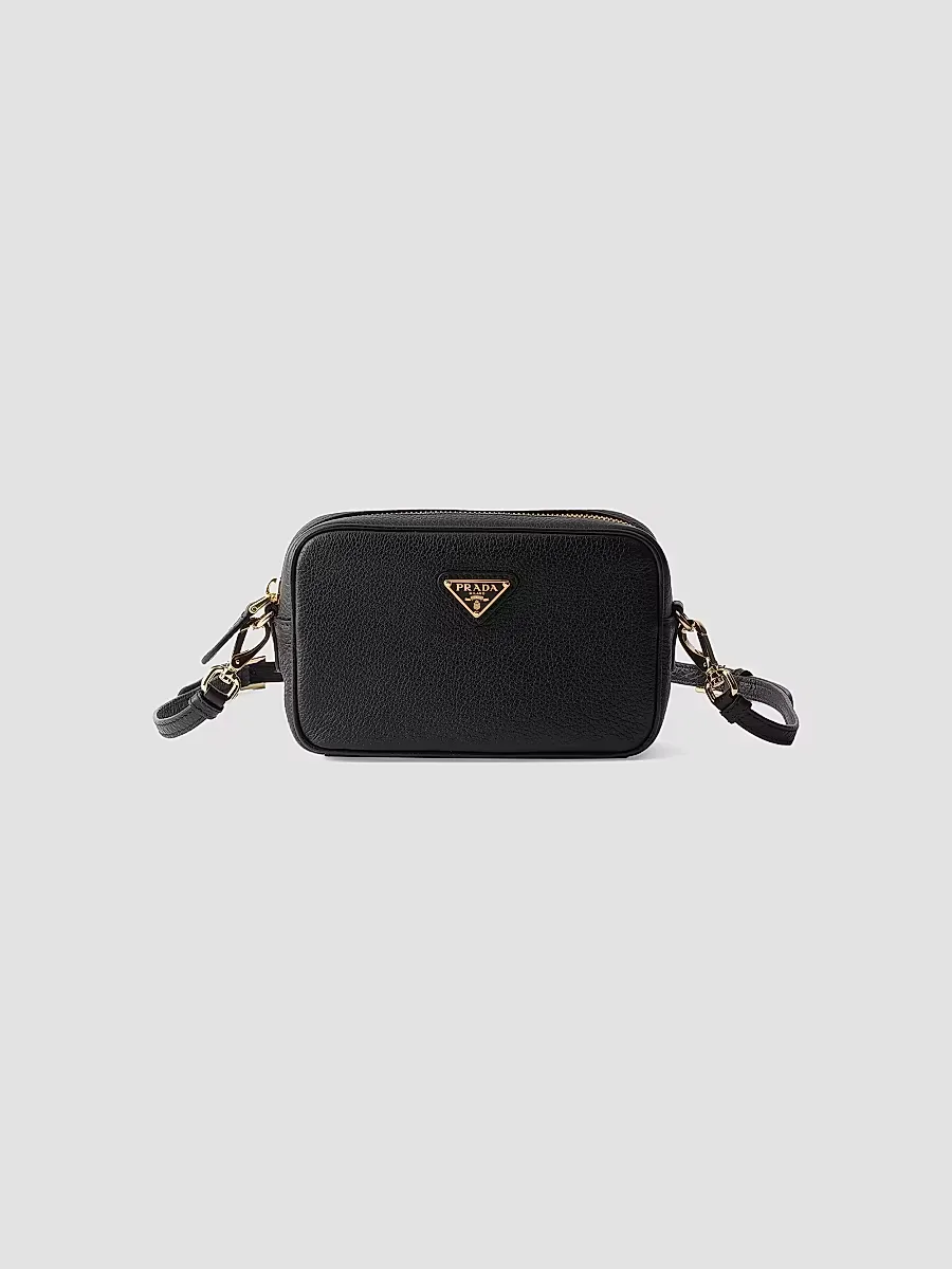 Mini Leather Shoulder Bag by Prada