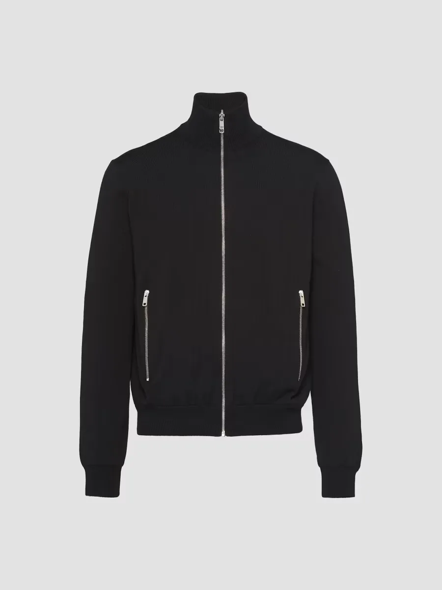 Reversible Wool and Re-Nylon Jacket by Prada