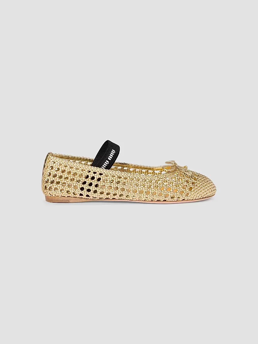 Woven Mordore Nappa Leather Ballerinas