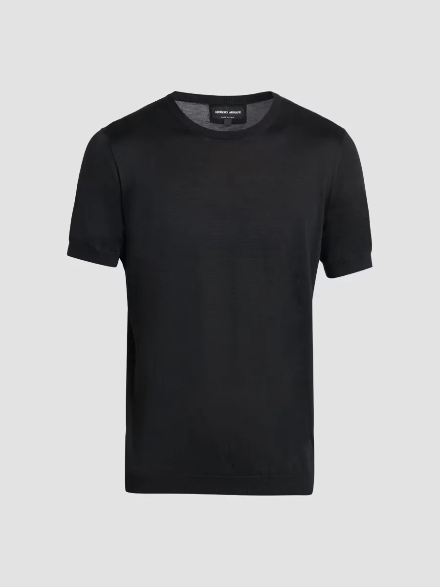 Giorgio Armani Silk-Cotton Crewneck T-Shirt