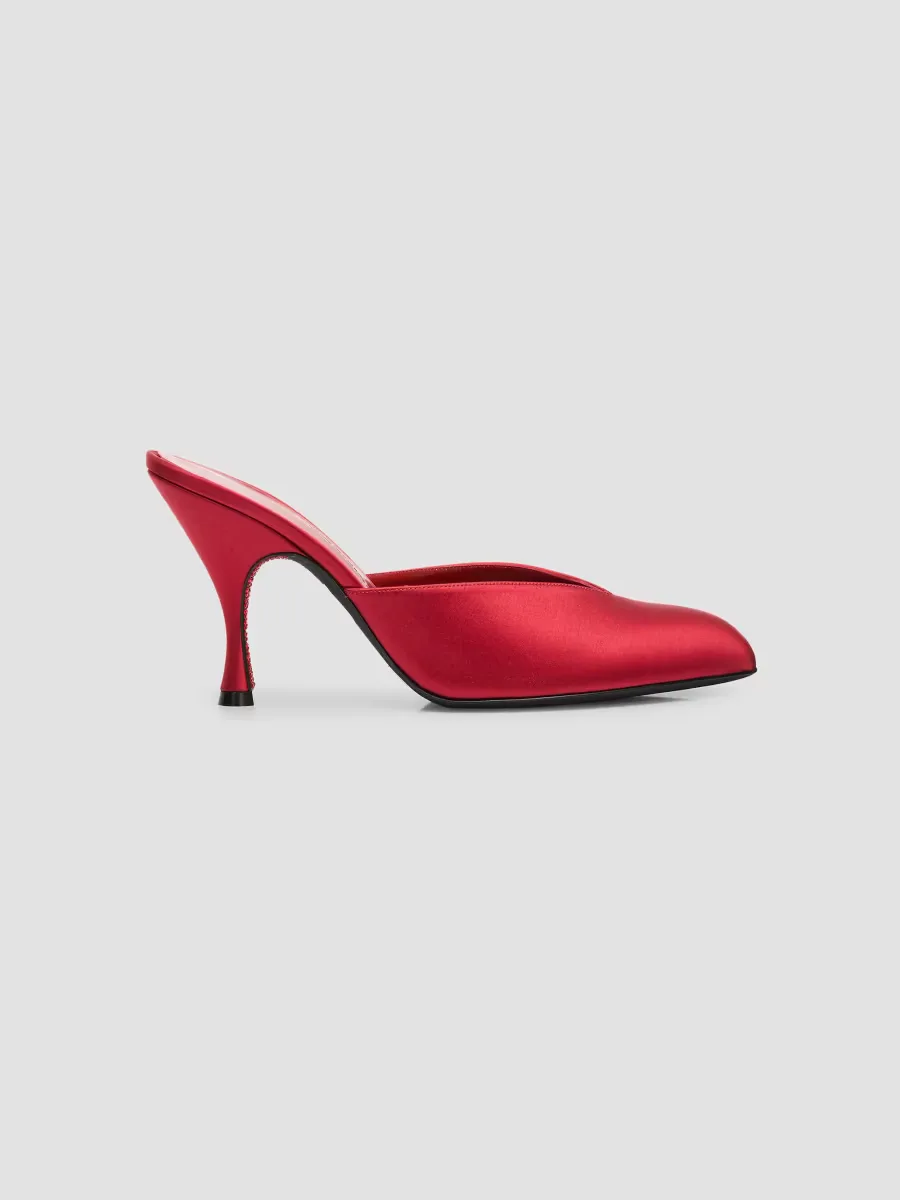 Sitting Pretty 95MM Satin Mules