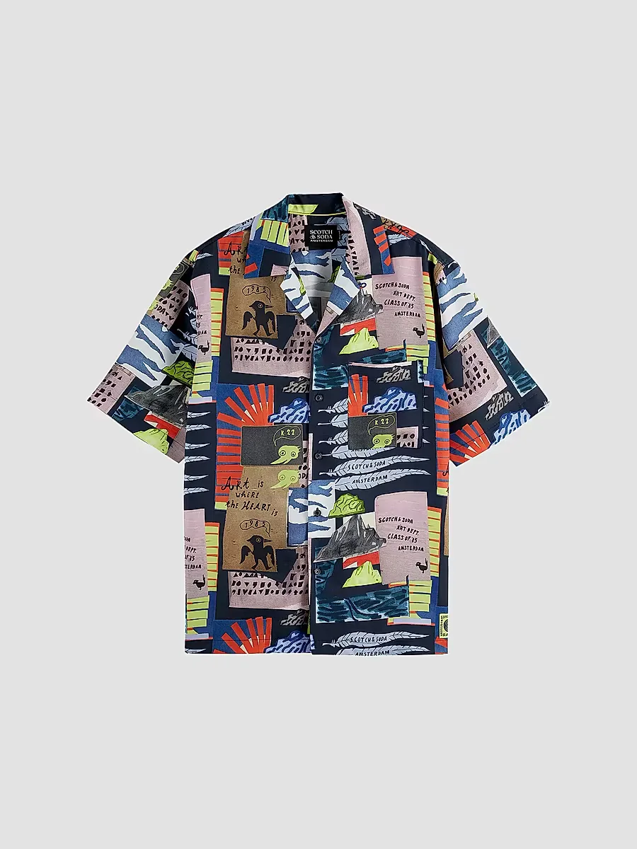 Graphic Short-Sleeve Camp Shirt by Scotch & Soda