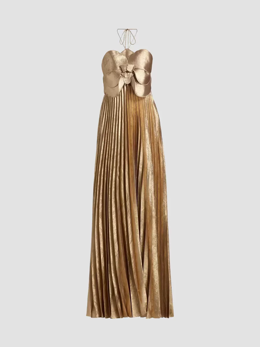 Forever Young Pullford Metallic Pleated Gown