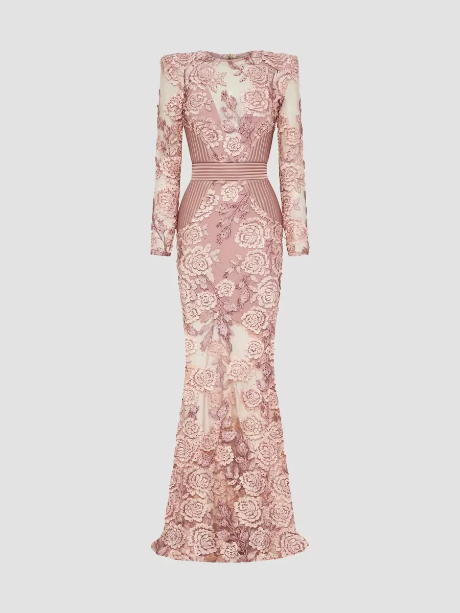 The Beginning Floral Lace Gown by Zhivago