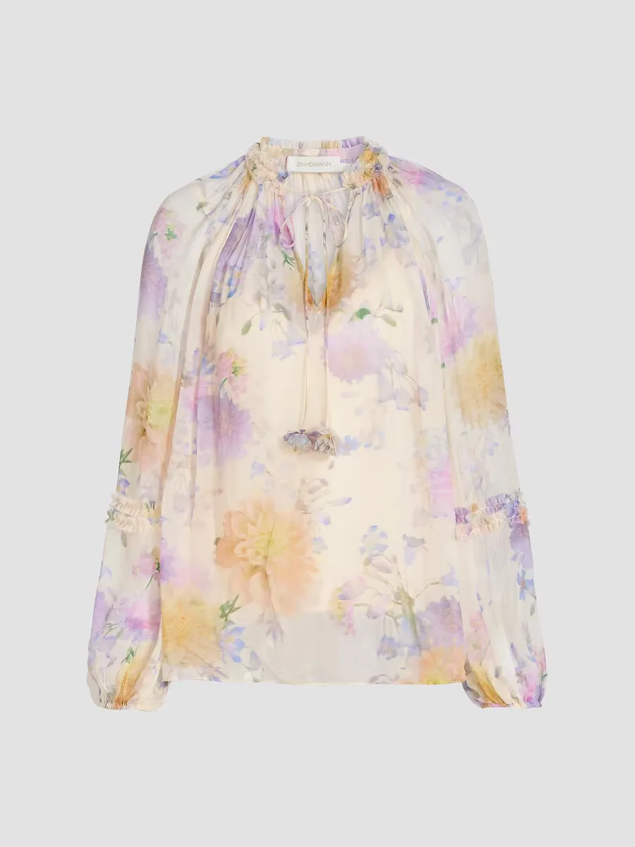 Luna Floral Ruffled Billow Blouse by Zimmermann
