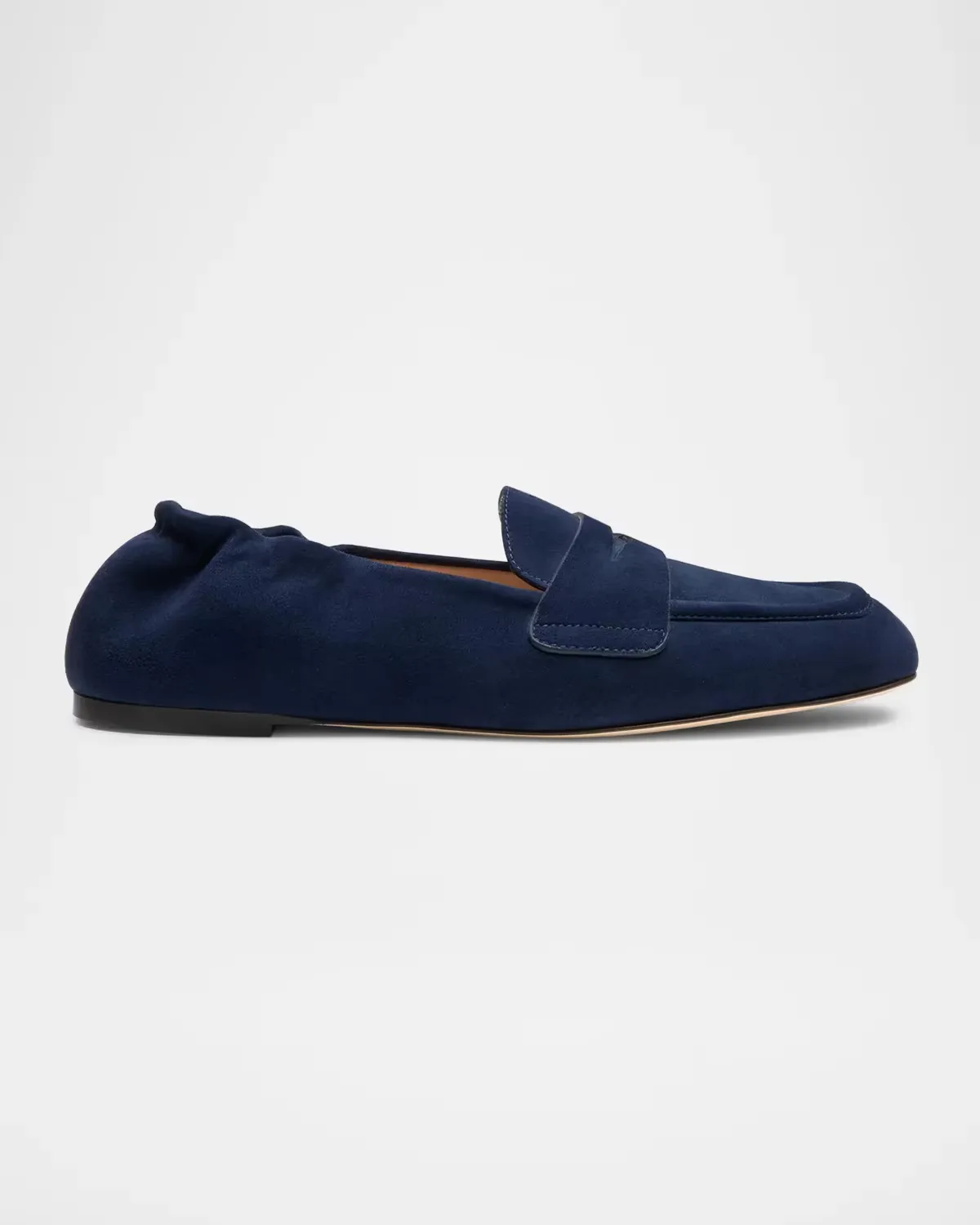Bryant Elasticized-Back Suede Loafers by Stuart Weitzman
