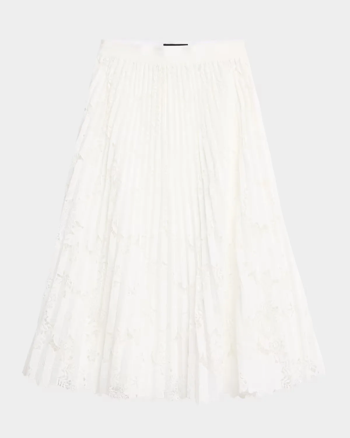 Sunflowers Pleated Lace Midi Skirt by Le Superbe