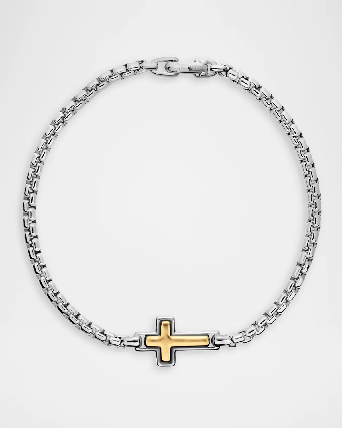 Cross Station Bracelet in Sterling Silver with 14K Gold, 11.3mm by David Yurman