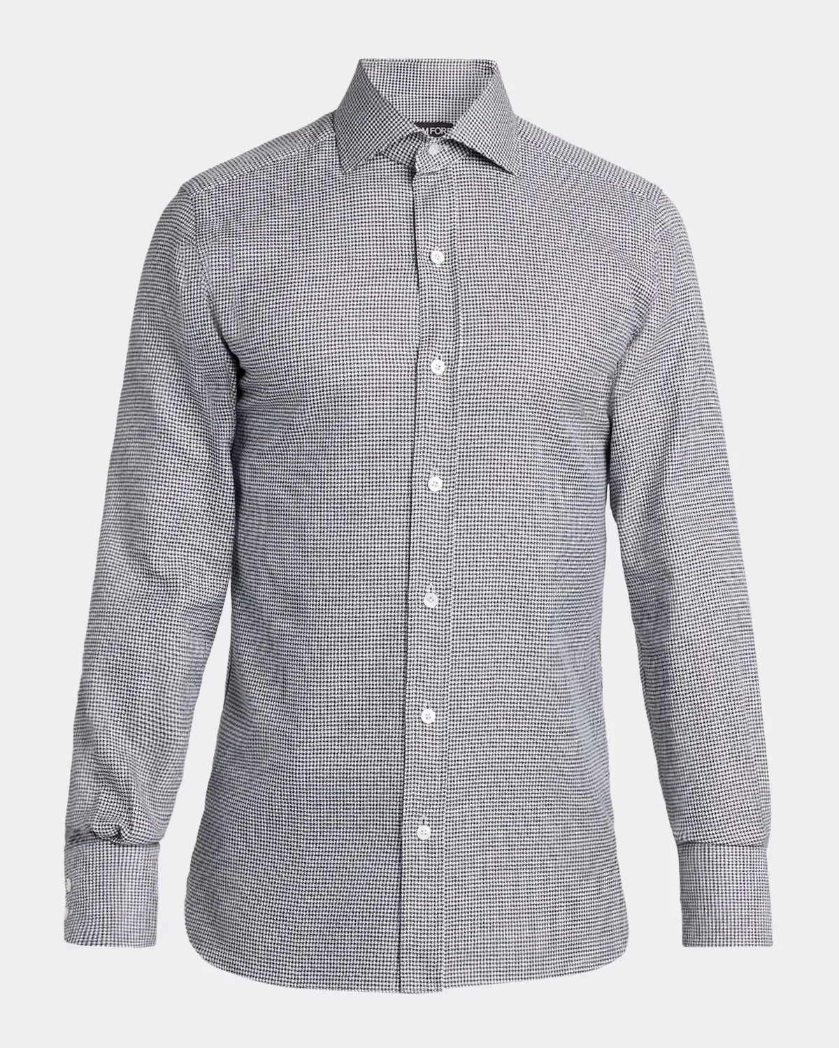 Dogtooth Cotton Dress Shirt by Tom Ford