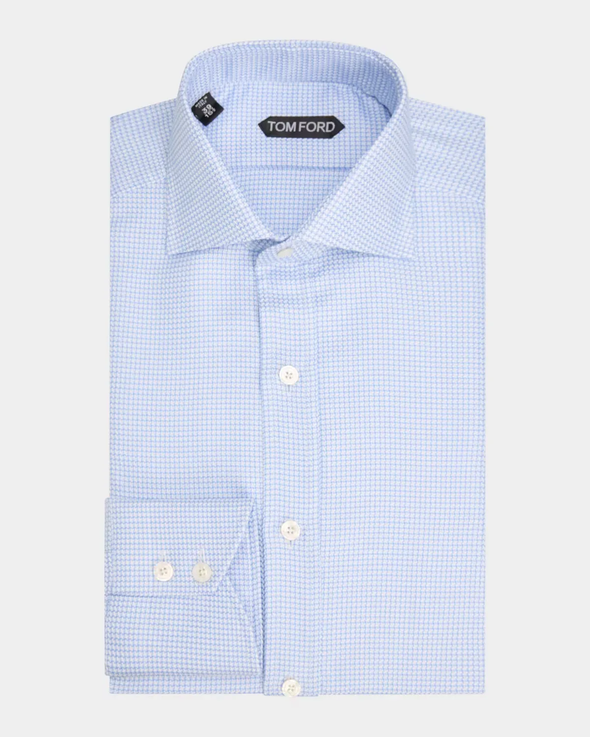 Dogtooth Cotton Dress Shirt