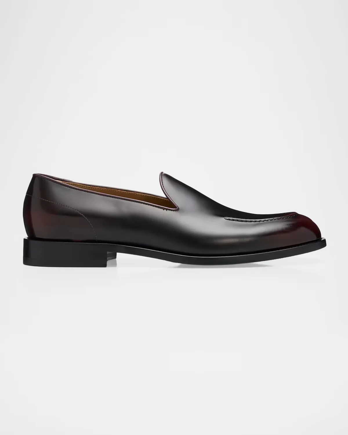 Calfskin Apron-Toe Loafers by Kiton