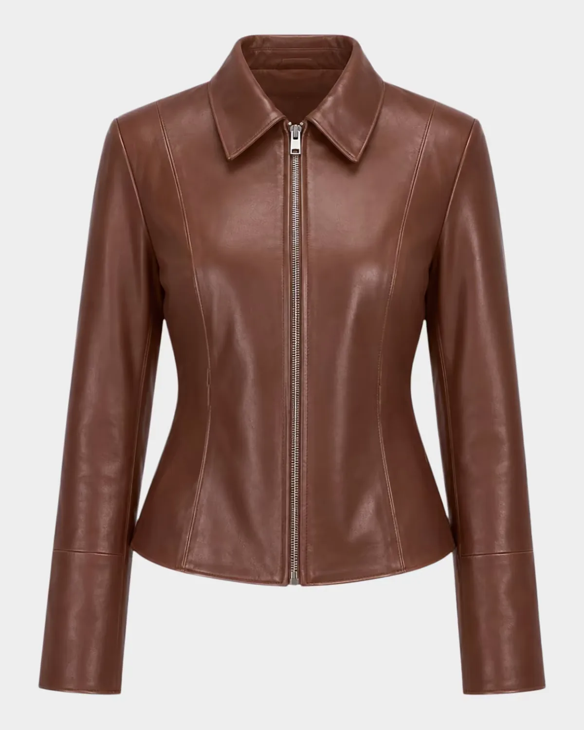 Oceana Fitted Leather Jacket by LaMarque