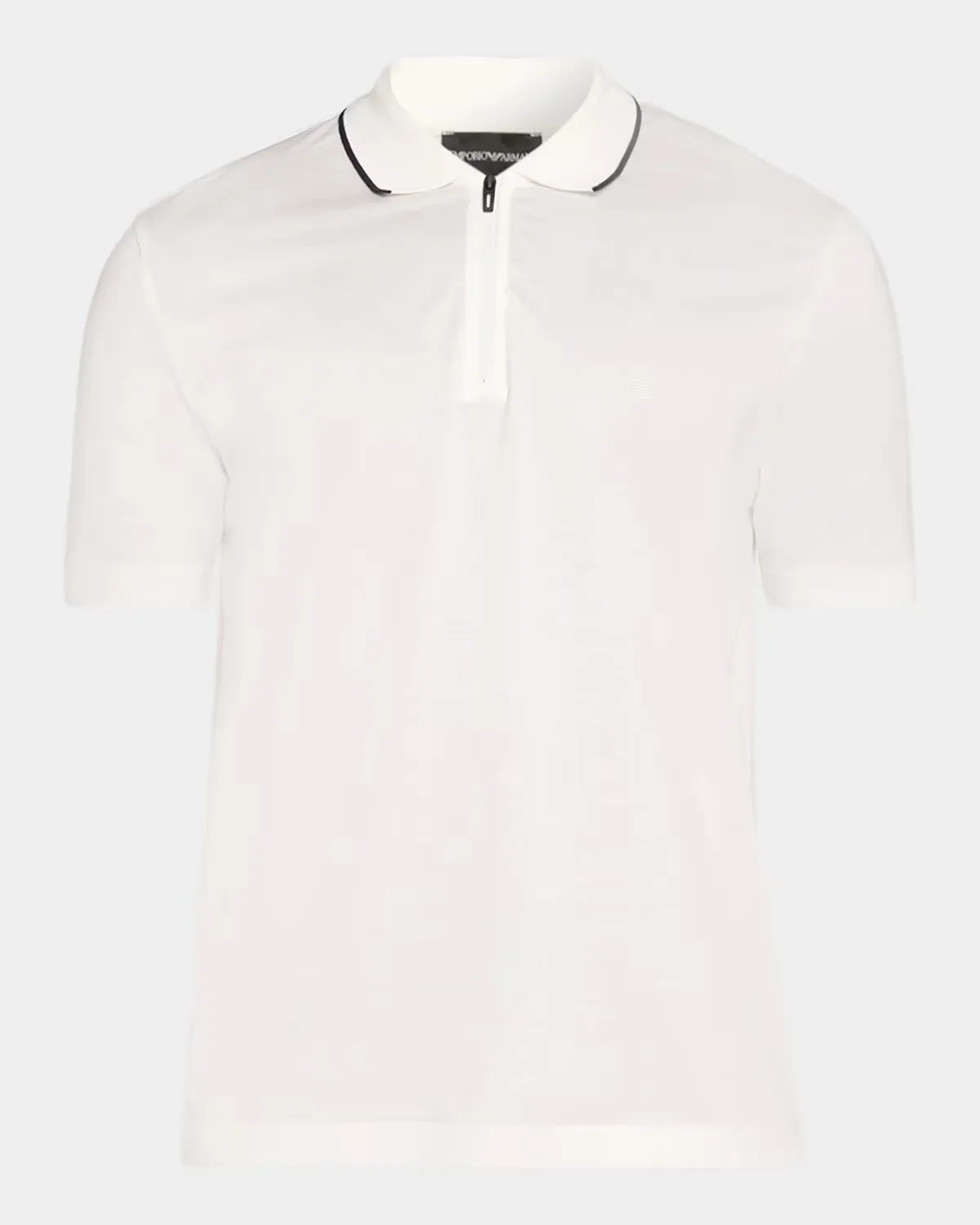 Lyocell and Cotton Jersey Tipped-Collar Polo Shirt by Armani