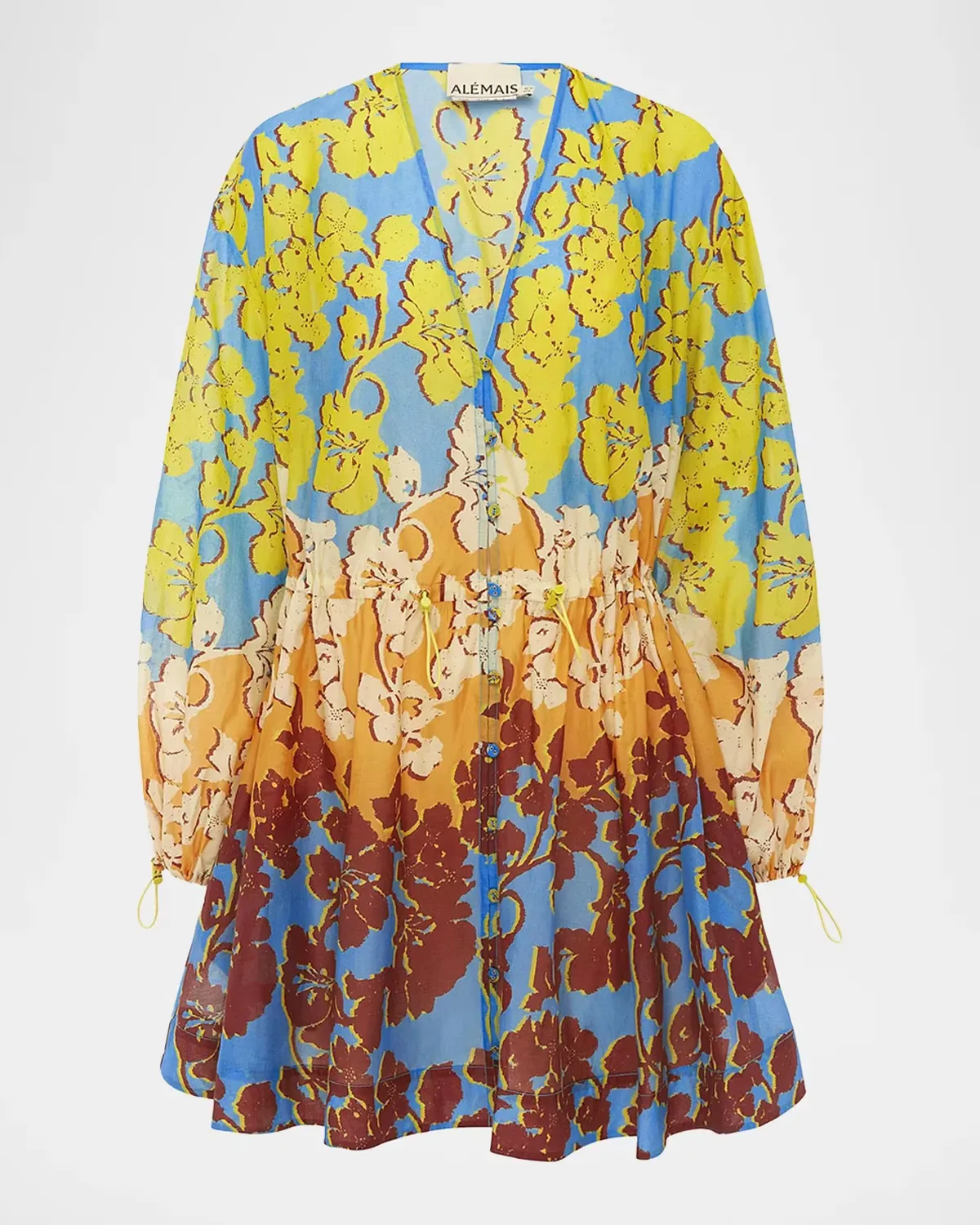 Splice Cotton-Silk Mini Dress by ALMAIS