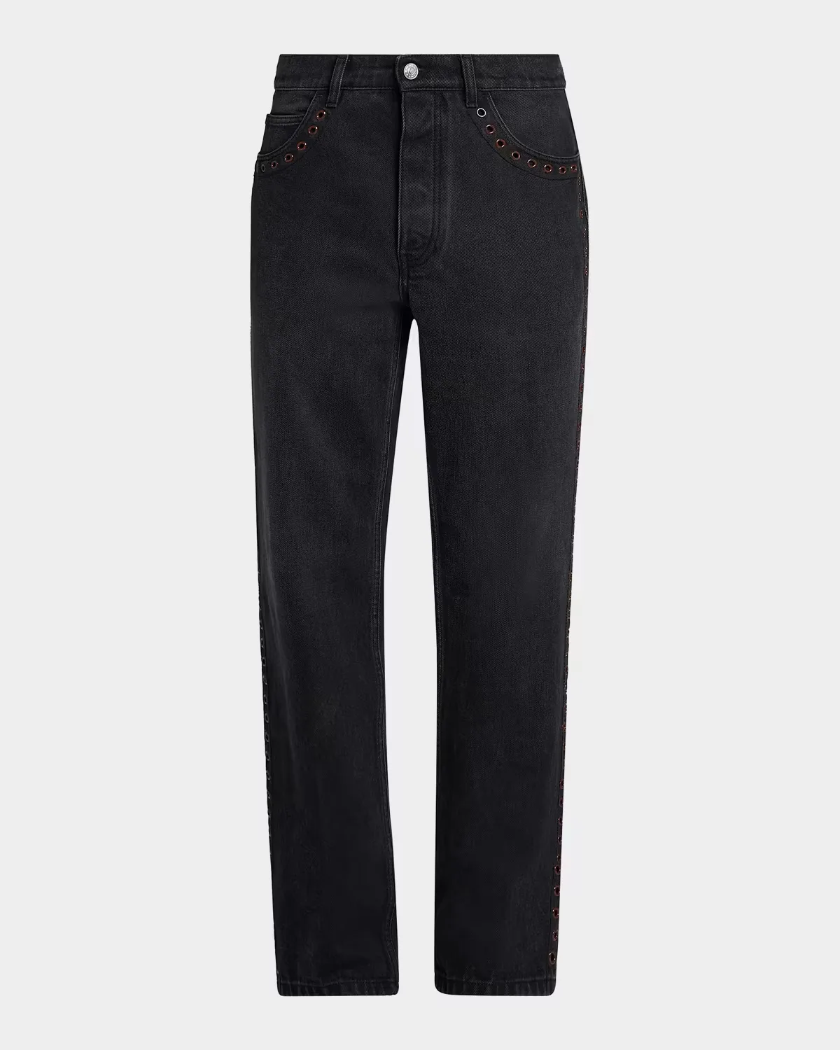 Grommet-Trimmed Straight-Leg Jeans by Marni