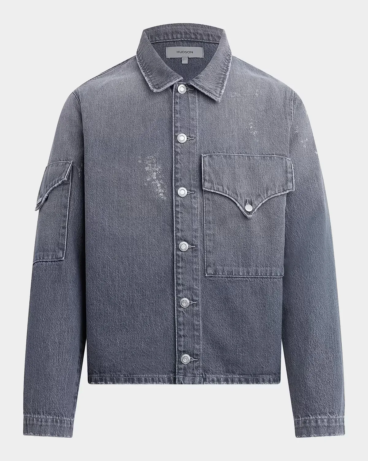 Denim Flap-Pocket Shirt Jacket by Hudson