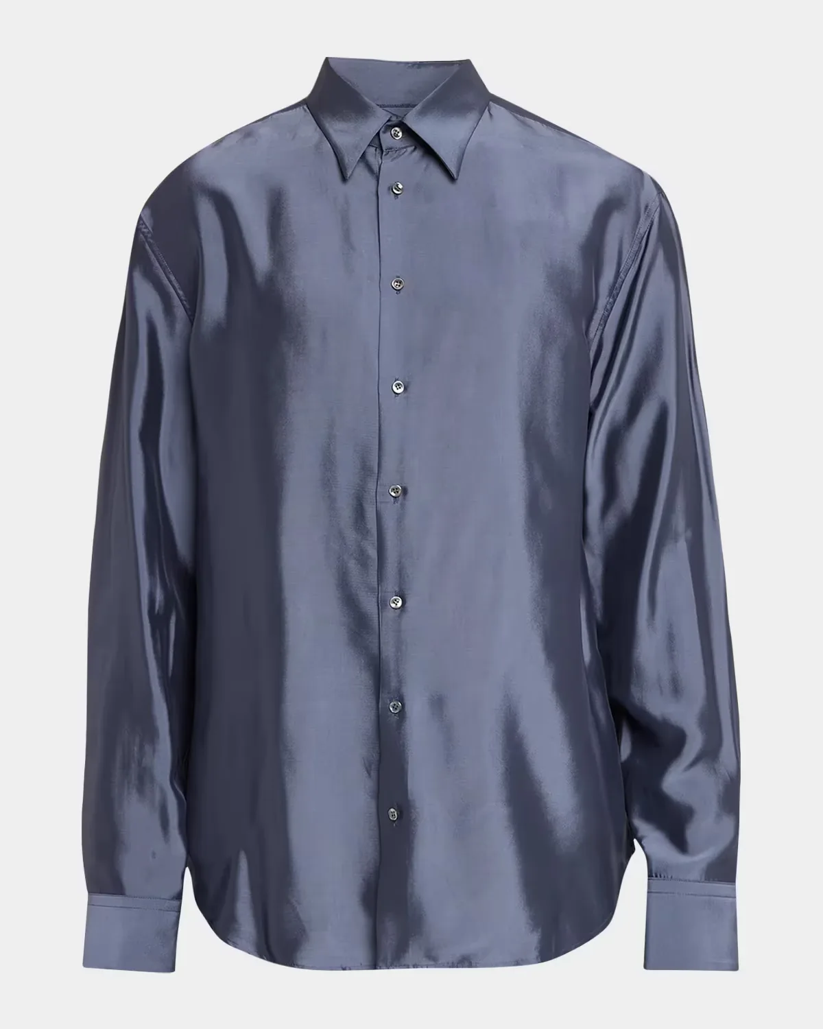 Iridescent Wool-Blend Shirt by Armani