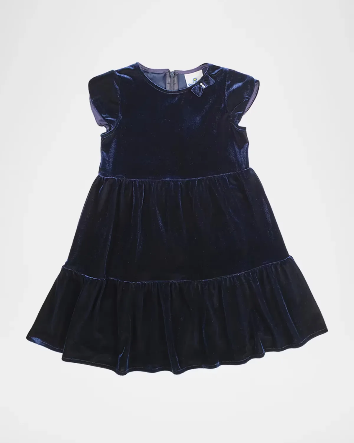 Tiered Stretch Velvet Dress by Florence Eiseman