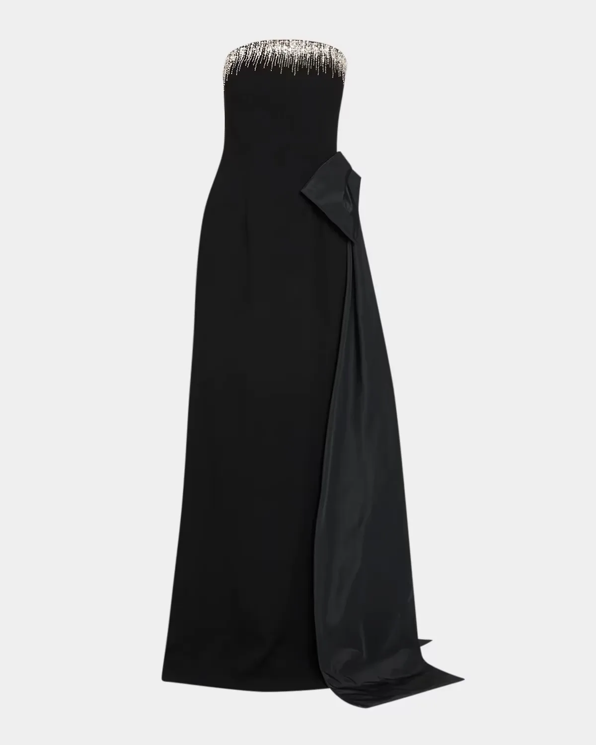 Taffeta Embellished Side-Bow Gown by Teri Jon